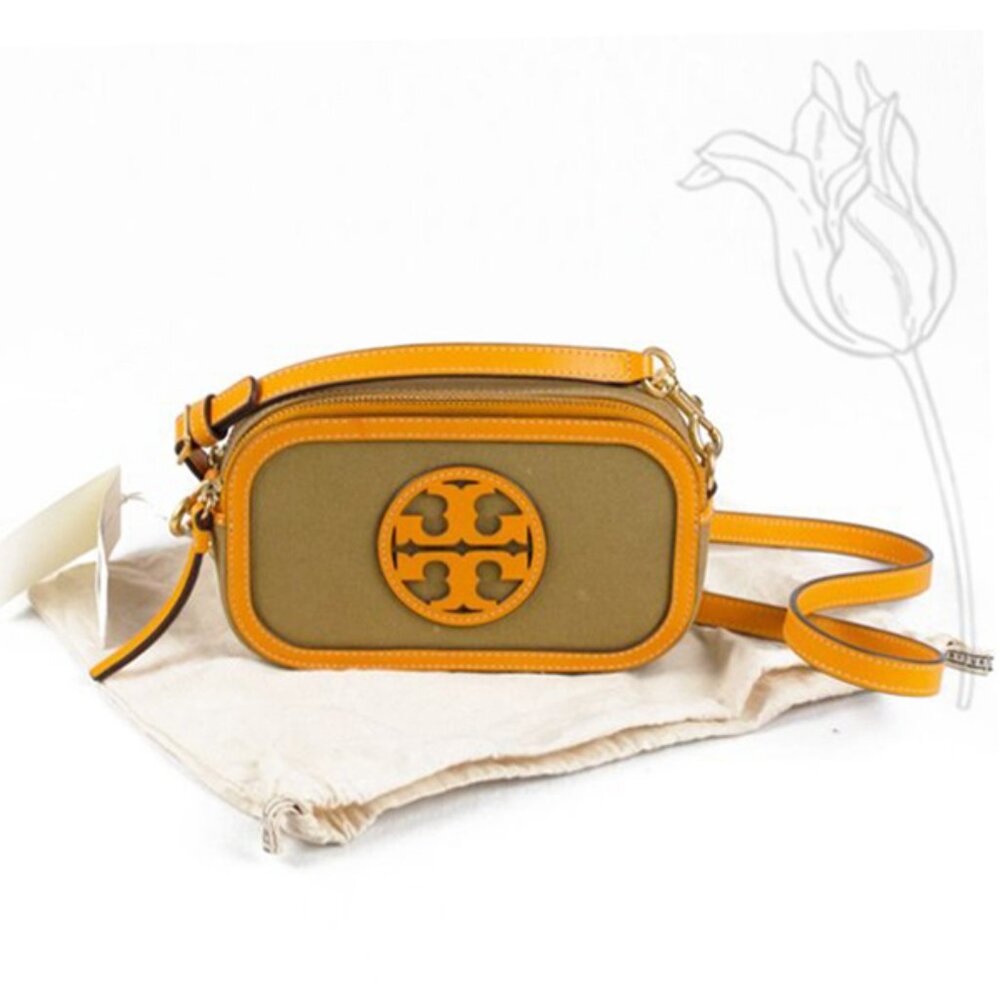 TORY BURCH Mini Miller Cotton Canvas Crossbody Bag